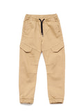 Mild Distressed Straight Fit Jogger Jeans - Beige
