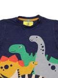 Dinosaur Print Tshirt - Navy Blue