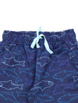 Shark Printed Short - Blue