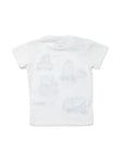 Car Printed Tshirt - White