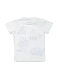 Car Printed Tshirt - White