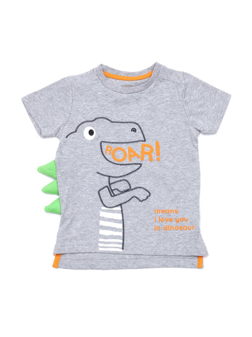 Dinosaur Print Tshirt - Grey