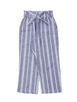 Cotton Striped Palazzo - Blue