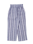 Cotton Striped Palazzo - Blue