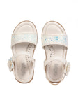 Sandals With Velcro Closure - White