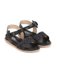 Sandals With Velcro Closure - Black