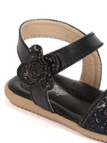 Sandals With Velcro Closure - Black