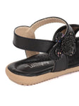 Sandals With Velcro Closure - Black