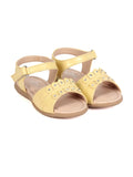 Sandals With Velcro Closure - Yellow