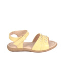 Sandals With Velcro Closure - Yellow