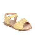 Sandals With Velcro Closure - Yellow