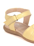 Sandals With Velcro Closure - Yellow