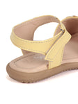 Sandals With Velcro Closure - Yellow