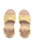 Sandals With Velcro Closure - Yellow