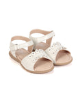 Sandals With Velcro Closure - White