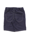Denim Shorts With Drawstrings - Navy Blue