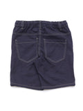 Denim Shorts With Drawstrings - Navy Blue