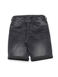 Mild Distressed Denim Shorts - Black