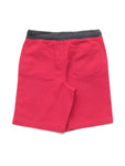 Cross Pocket Cotton Shorts With Drawstrings - Red