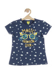 Magic Print Top - Navy Blue