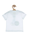Dog Print Tshirt With Patch - White