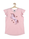 Unicorn Printed Top - Pink