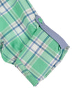 Full Sleeve Check Cotton Shirt With Roll Up Sleeves - Green