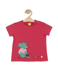 Bear Printed Tshirt - Red