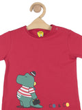Bear Printed Tshirt - Red