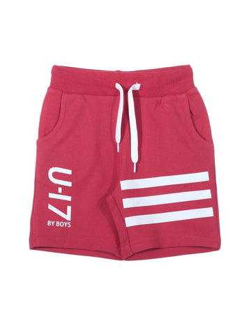 U - 17 Printed Shorts - Red