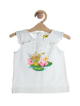 Flower Printed Top - White