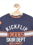 Kick Flip Printed Tshirt - Blue