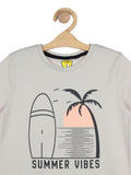 Summer Print Tshirt - Grey
