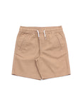 Cotton Elastic Waist Shorts - Beige