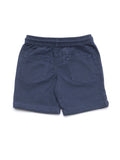 Cotton Elastic Waist Shorts - Navy Blue