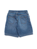 Denim Elastic Shorts - Blue