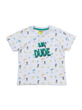 Dude Print Boys Set - Grey