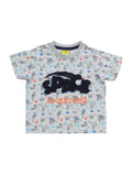 Adventures Print Boys Set - Grey