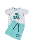 Lil Dude Print Boys Set - Grey