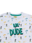 Lil Dude Print Boys Set - Grey