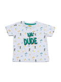 Lil Dude Print Boys Set - Grey