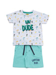 Lil Dude Print Boys Set - Grey