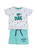 Lil Dude Print Boys Set - Grey