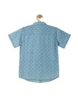 Printed Denim Shirt - Blue