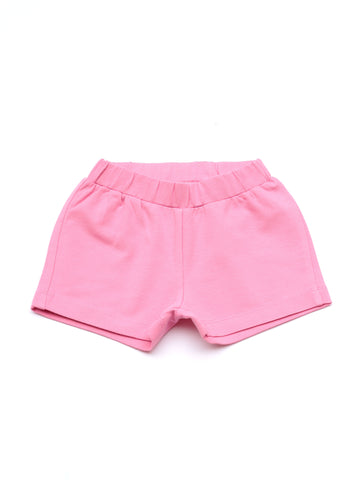 Elastic Waist Hosiery Shorts - Pink