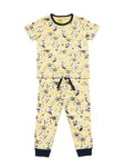 Aeroplane Printed Night Suit - Yellow