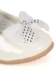 Mary Jane's Belle with Applique Detail - White