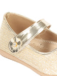 Mary Jane's Belle with Applique Detail - Gold