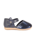 Mary Jane's Belle with Applique Detail - Navy Blue