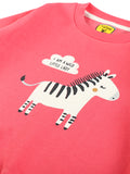 Deep Pink Zebra Print Sweatshirt